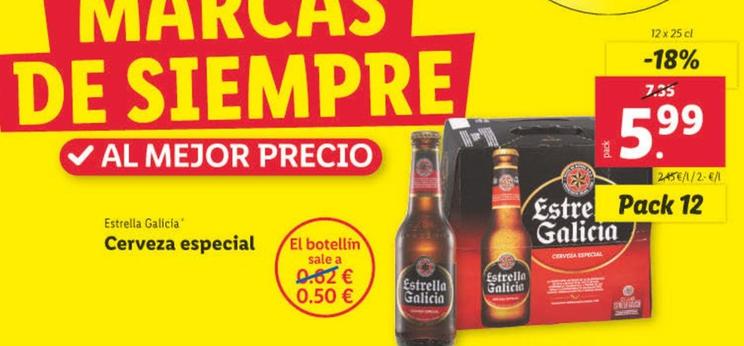 Oferta de Estrella Galicia - Cerveza Especial por 5,99€ en Lidl