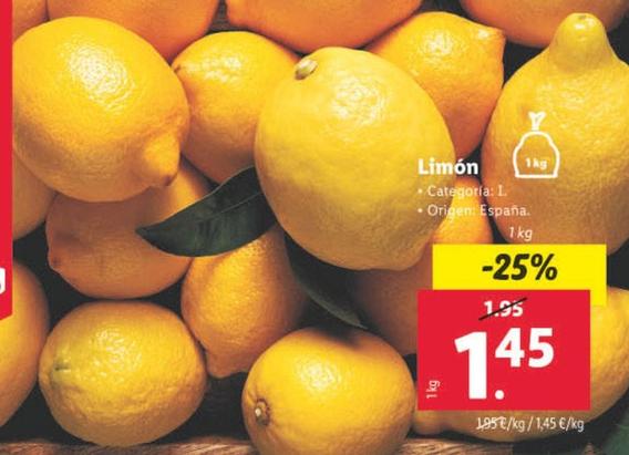 Oferta de Limón por 1,45€ en Lidl