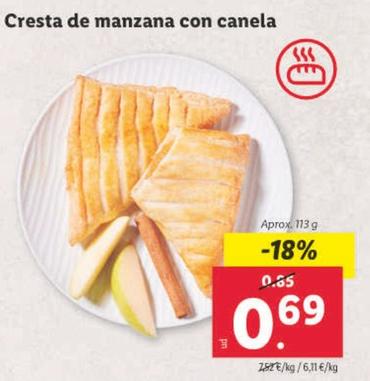 Oferta de Cresta De Manzana Con Canela por 0,69€ en Lidl