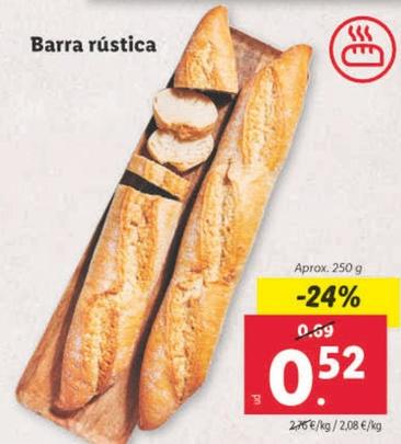 Oferta de Barra Rústica por 0,52€ en Lidl