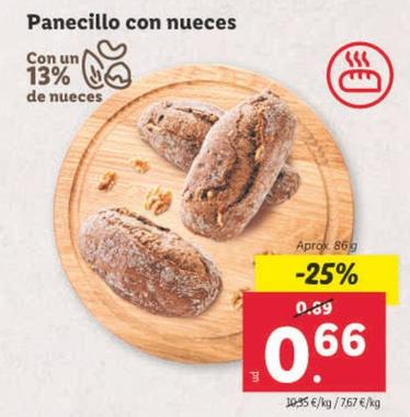 Oferta de Panecillo Con Nueces por 0,66€ en Lidl