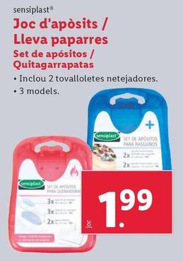 Oferta de Sensiplast - Set De Apositos / Quitagarrapatas por 2,19€ en Lidl