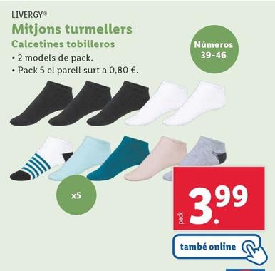 Oferta de Livergy - Calcetines Tobilleros por 4,49€ en Lidl