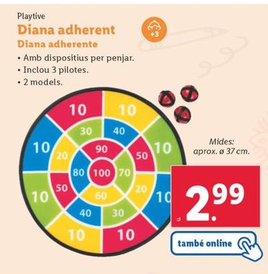 Oferta de Playtive - Diana Adherente por 3,39€ en Lidl