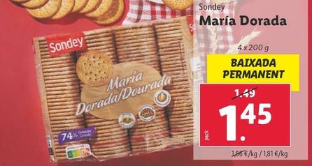 Oferta de Sondey - Maria Dorada por 1,45€ en Lidl