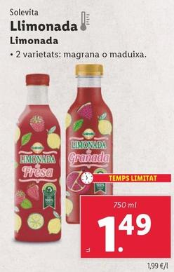 Oferta de Solevita - Limonada por 1,49€ en Lidl