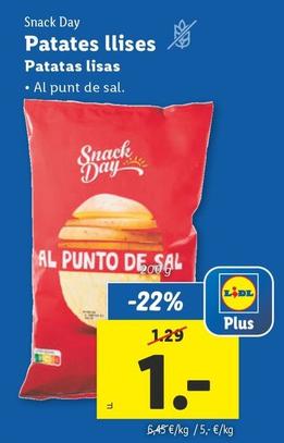 Oferta de Snack Day - Patatas Lisas por 1€ en Lidl