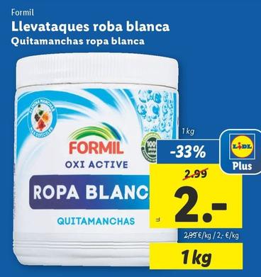 Oferta de Formil - Quitamanchas Ropa Blanca por 2€ en Lidl