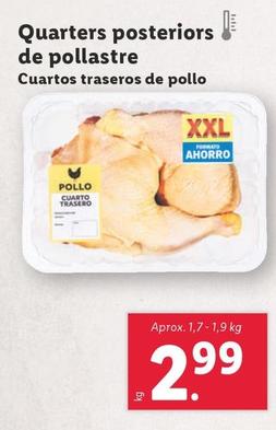 Oferta de Cuartos Traseros De Pollo por 2,99€ en Lidl