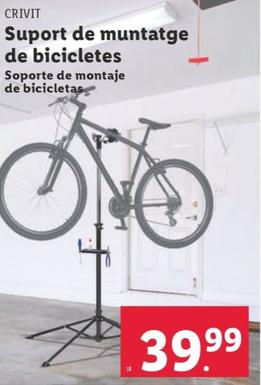 Oferta de Crivit - Soporte De Montaje De Bicicletas por 42,99€ en Lidl
