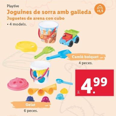 Oferta de Playtive - Juguetes De Arena Con Cubo por 5,49€ en Lidl