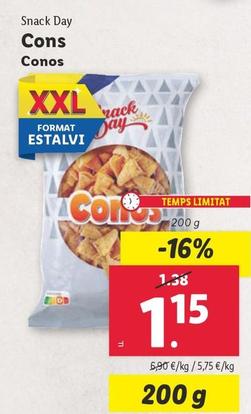 Oferta de Snack Day - Conos por 1,15€ en Lidl