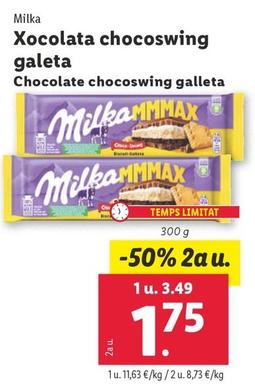 Oferta de Milka - Chocolate Chocoswing Galleta por 3,49€ en Lidl