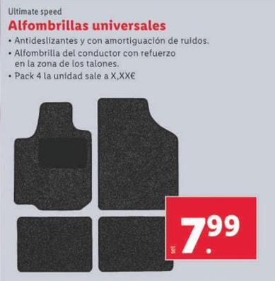 Oferta de Ultimate Speed - Alfombrillas Universales por 7,99€ en Lidl