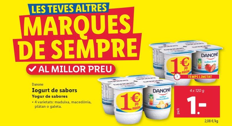 Oferta de Danone - Yogur De Sabores por 1€ en Lidl