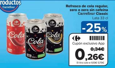 Oferta de Refresco de cola por 0,26€ en Carrefour Market