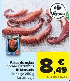 Oferta de Pulpo cocido por 8,49€ en Carrefour Market