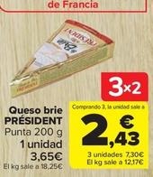 Oferta de Queso brie por 3,65€ en Carrefour Market