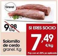 Oferta de Solomillo De Cerdo por 7,49€ en Eroski