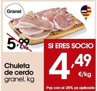 Oferta de Chuletas De Cerdo por 4,49€ en Eroski