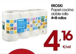 Oferta de Eroski - Papel Cocina Doble Rollo por 4,16€ en Eroski