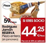 Oferta de Rodríguez - Jamon Reserva por 44,25€ en Eroski
