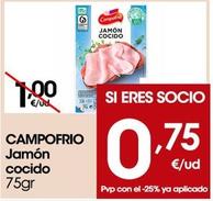 Oferta de Campofrío - Jamon Cocido por 0,75€ en Eroski