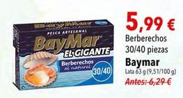Oferta de Baymar - Berberechos por 5,99€ en Aristocrazy
