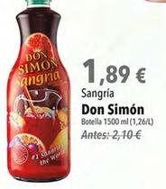 Oferta de Don Simón - Sangria por 1,89€ en Aristocrazy