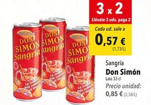 Oferta de Don Simón - Sangria por 0,85€ en Aristocrazy