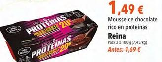 Oferta de Reina - Mousse De Chocolate Rico En Proteínas por 1,49€ en SPAR