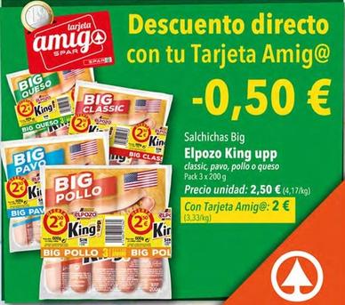 Oferta de Elpozo - Salchichas Big por 2,5€ en SPAR