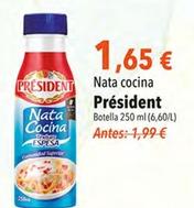 Oferta de Président - Nata Cocina por 1,65€ en SPAR