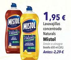 Oferta de Mistol - Lavavajillas Concentrado Naturals por 1,95€ en SPAR