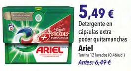Oferta de Ariel - Detergente En Cápsulas Extra Poder Quitamanchas por 5,49€ en SPAR
