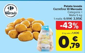 Oferta de Carrefour - Patata Lavada El Mercado por 0,79€ en Carrefour Market