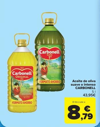 Oferta de Carbonell - Aceite De Oliva Suave O Intenso por 8,79€ en Carrefour Market