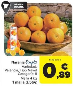 Oferta de Carrefour - Naranja por 0,89€ en Carrefour Market