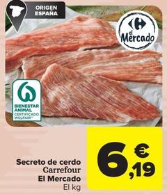 Oferta de Carrefour - Secreto De Cerdo por 6,19€ en Carrefour Market