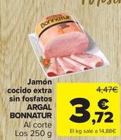 Oferta de Argal - Jamón Cocido Extra Sin Fosfatos Bonnatur por 3,72€ en Carrefour Market