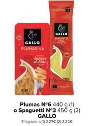Oferta de Gallo - Plumas N°6 por 1€ en Carrefour Market
