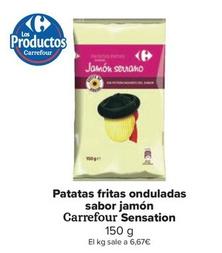 Oferta de Carrefour - Patatas Fritas Onduladas Sabor Jamón por 6,67€ en Carrefour Market