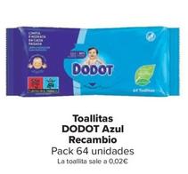 Oferta de Dodot - Toallitas Azul Recambio por 1€ en Carrefour Market