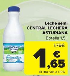 Oferta de Central Lechera Asturiana - Leche Semi por 1,65€ en Carrefour Market