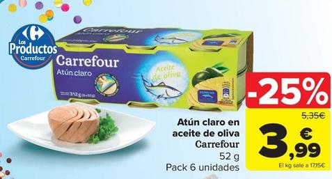 Oferta de Carrefour - Atún Claro En Aceite De Oliva por 3,99€ en Carrefour Market