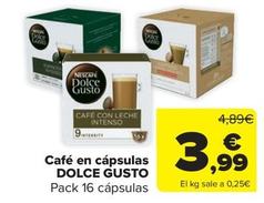 Oferta de Dolce Gusto - Café En Cápsulas por 3,99€ en Carrefour Market