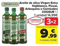 Oferta de Coosur - Aceite De Oliva Virgen Extra Hojiblanca, Picual, Arbequina O Cornicabra por 14,99€ en Carrefour Market