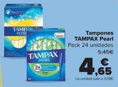 Oferta de Tampax - Tampones Pearl por 4,65€ en Carrefour Market