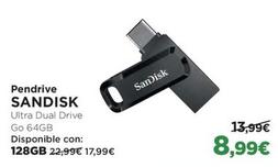 Oferta de Sandisk - Pendrive Ultra Dual Drive Go 64Gb por 8,99€ en El Corte Inglés