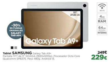 Oferta de Samsung - Tablet Galaxy Tab A9+ por 229€ en El Corte Inglés